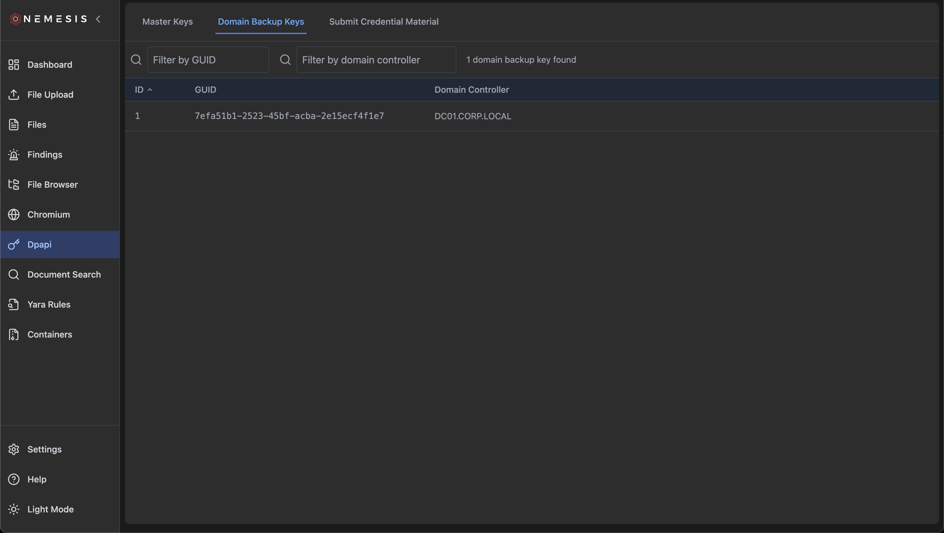DPAPI domain backup key