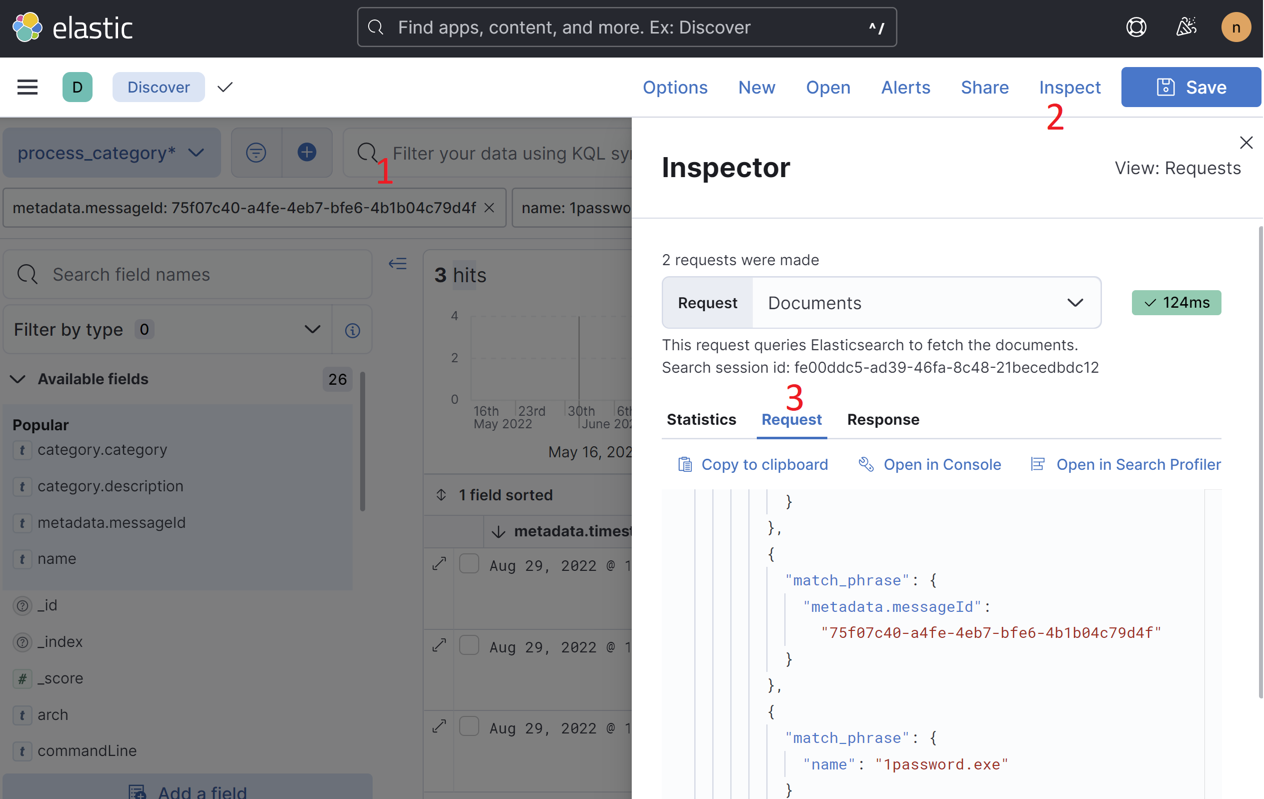 Getting ES query from Kibana