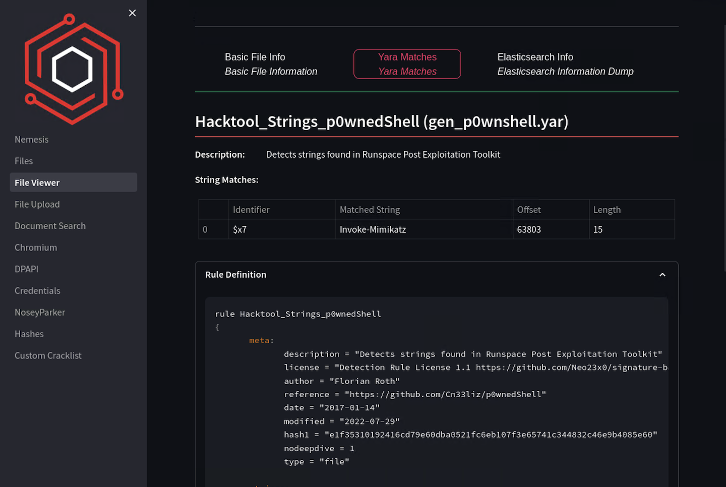 Nemesis Dashboard File Notes