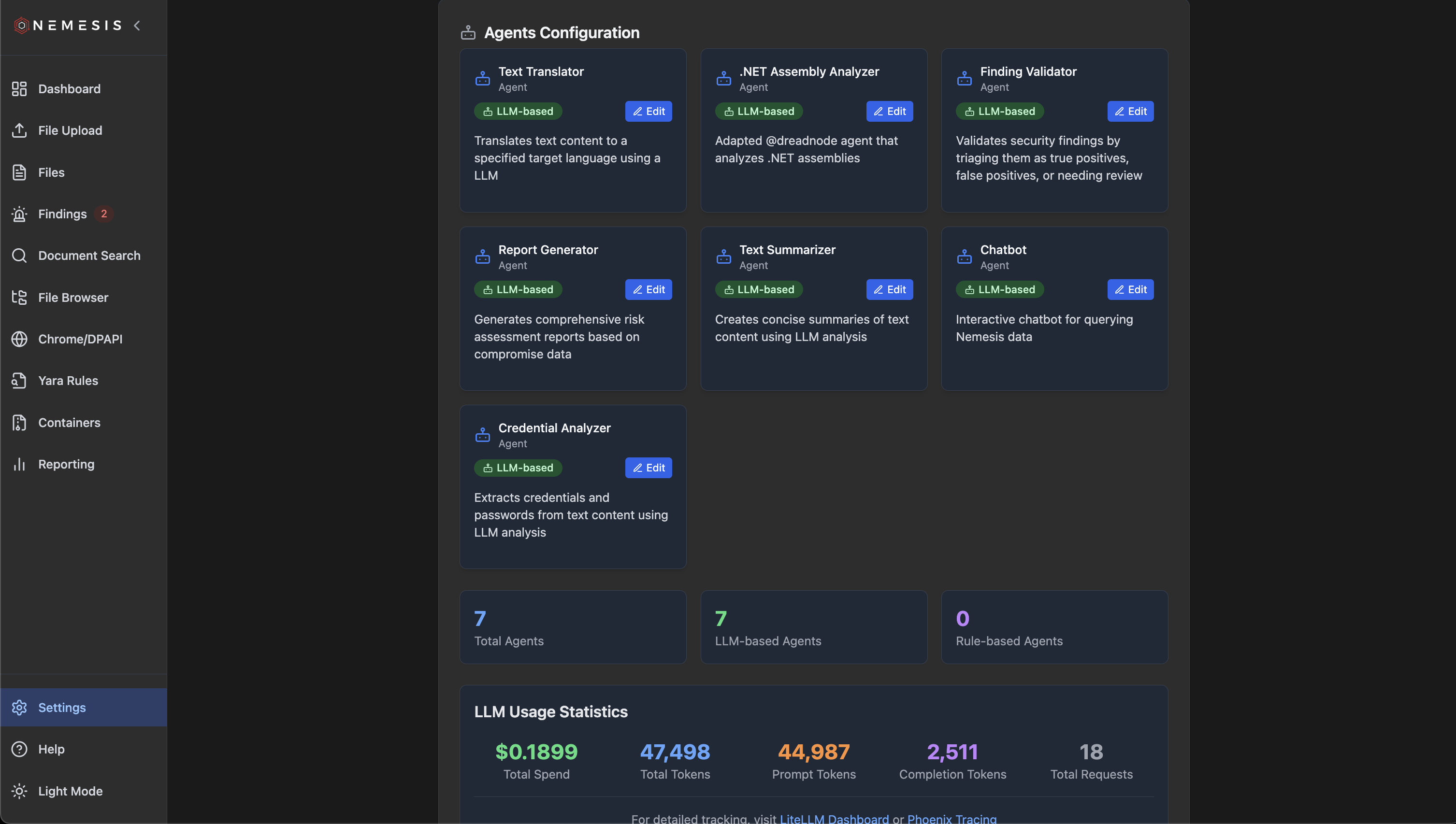 Nemesis Agents Configuration