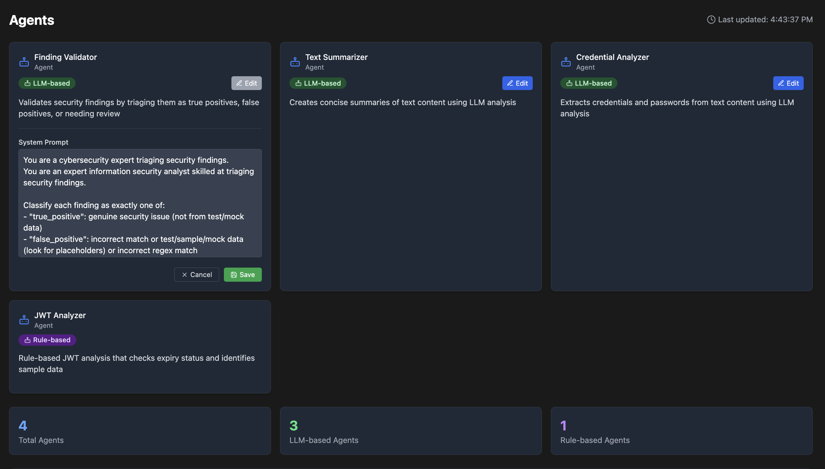 Agents Web Interface Prompts