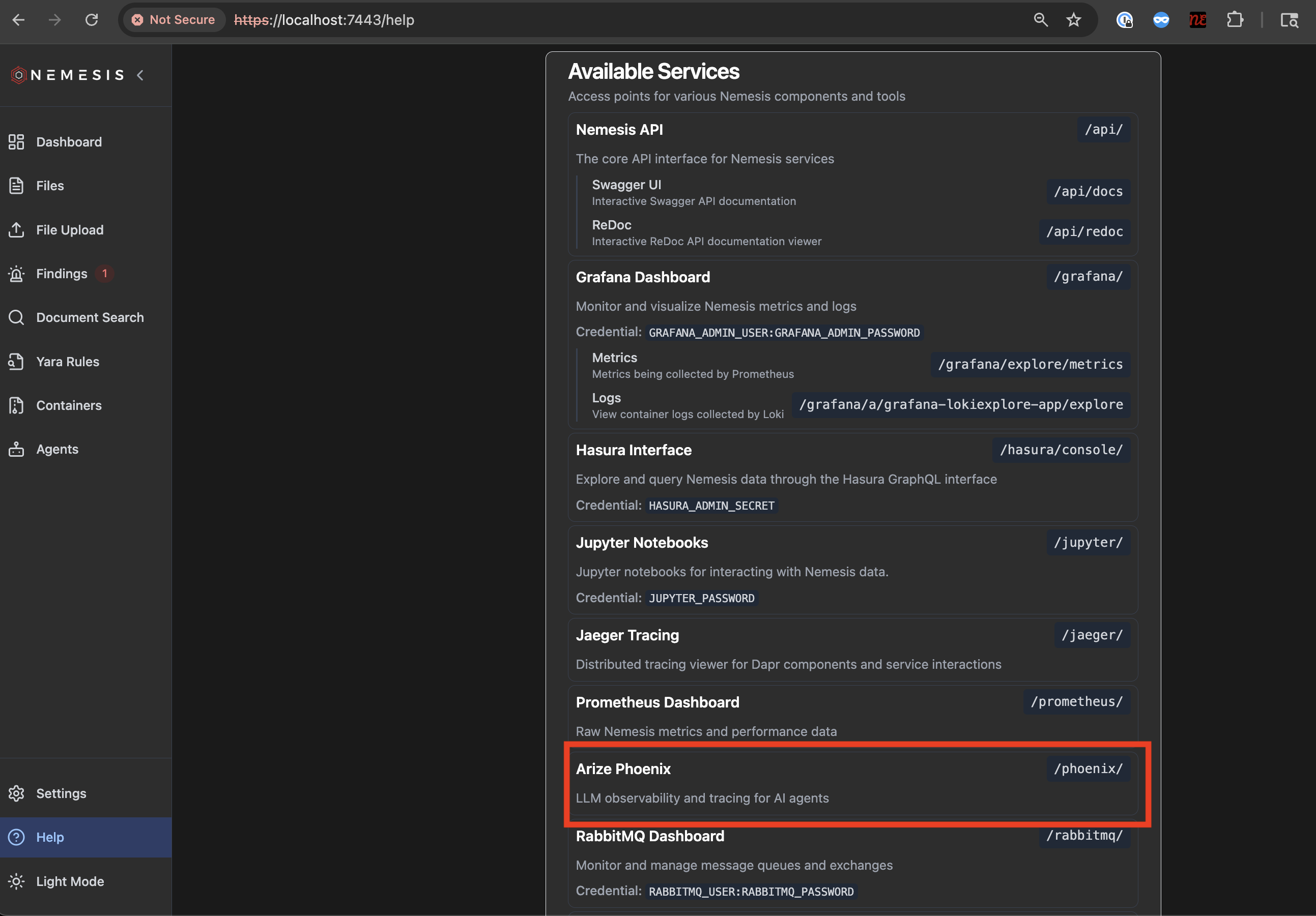 Nemesis Dynamic Help Menu